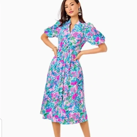 Lilly Pulitzer Tassie Midi Dress - Picture 1 of 16